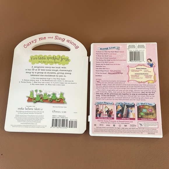 CARRY ME and SING ALONG BOOK and CD another is  Disney Sing Along Songs CD - Picture 2 of 2